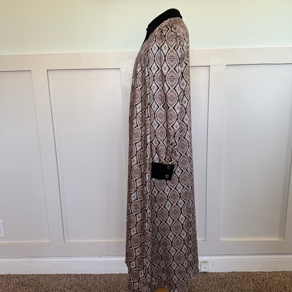 Zara Midi popover Dress Women’s Small Black Multicolored Print Dark Academia - Picture 5 of 5